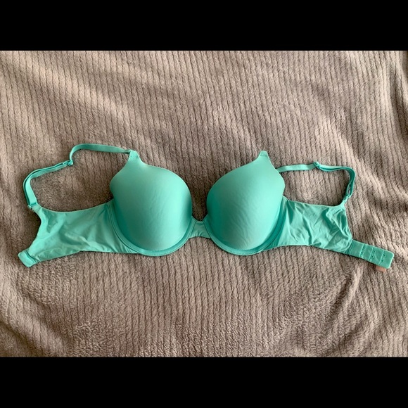 PINK Seafoam Green Full Coverage Bra TShirt 32D - Picture 1 of 3